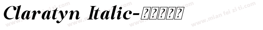 Claratyn Italic字体转换